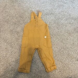 Little Planet Carters Organic Cotton Gauze Overalls yellow Neutral 6 months